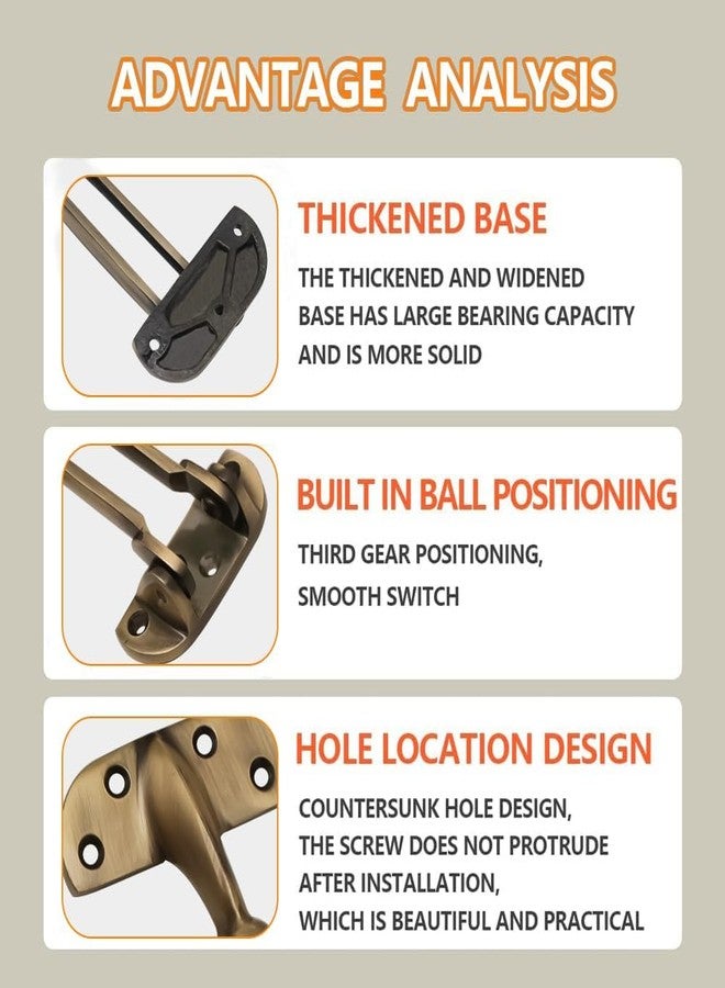 HYDERON Antique Door Chain and Security Latch - Heavy-Duty Door Guard Lock for Main Doors in Homes, Apartments, and Offices | Classic Antique Finish for Enhanced Safety and Style - Image 5